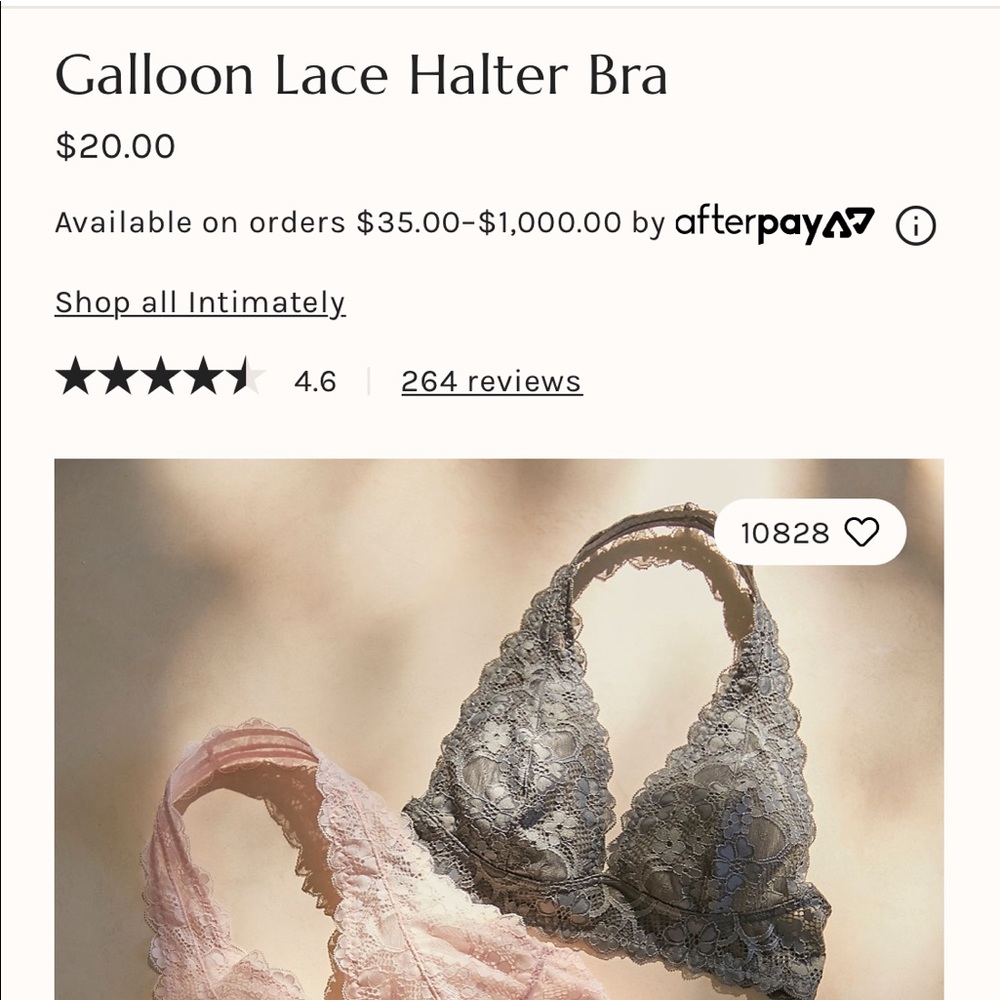 Free People Galloon Lace Halter Bra